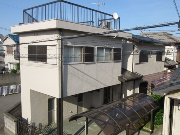 【和歌山市】U様邸<br>『サンドグレージュの外壁にダークグレージュの屋根が穏やかな印象の素敵な仕上がりに…✧₊°』