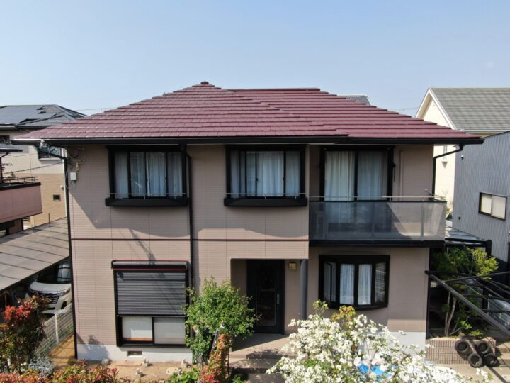 【海南市】　T様邸<br>『こだわりぬいたチョコレート色の屋根をアクセントにライトブラウンの外壁で落ち着いた仕上がりに…✧₊°』インテグラルコート塗布