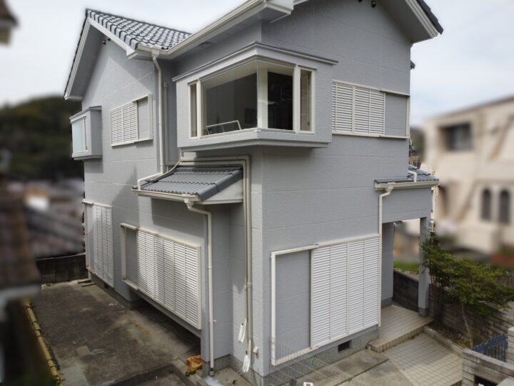 【和歌山市】N様邸<br>『シンプルなグレー系の外壁で、派手になりすぎず落ち着いた風合いの仕上がりに…✧₊°』