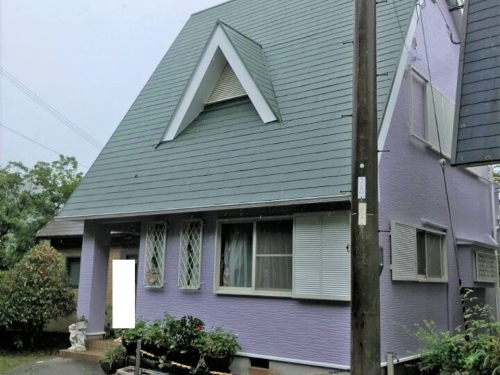 【和歌山市】O様邸<br>『ラベンダーの外壁にモスグリーンの屋根が可愛らしい素敵なお家に…✧₊°』