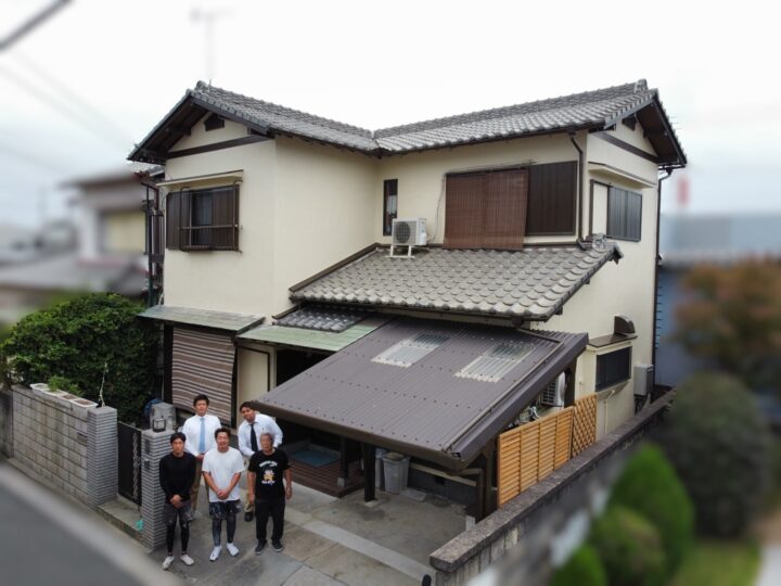 【和歌山市】T様邸<br>『明るい印象を与えてくれるライトイエロー系のお色で外壁を塗り替えることで、温かい雰囲気の仕上がりに…✧₊°』