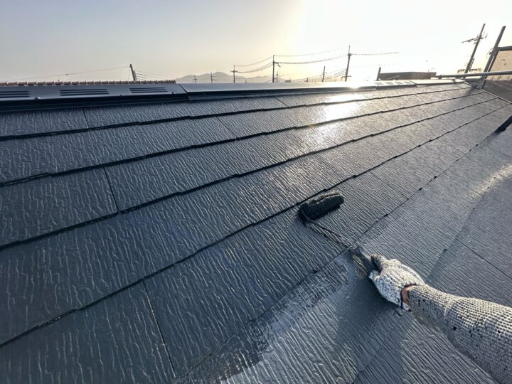 屋根(上塗り2回目)