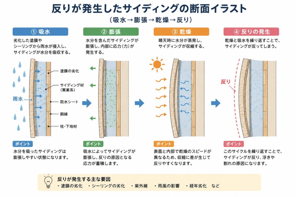 外壁塗装 和歌山市 海南市 岩出市 紀の川市 サイディング材の断面