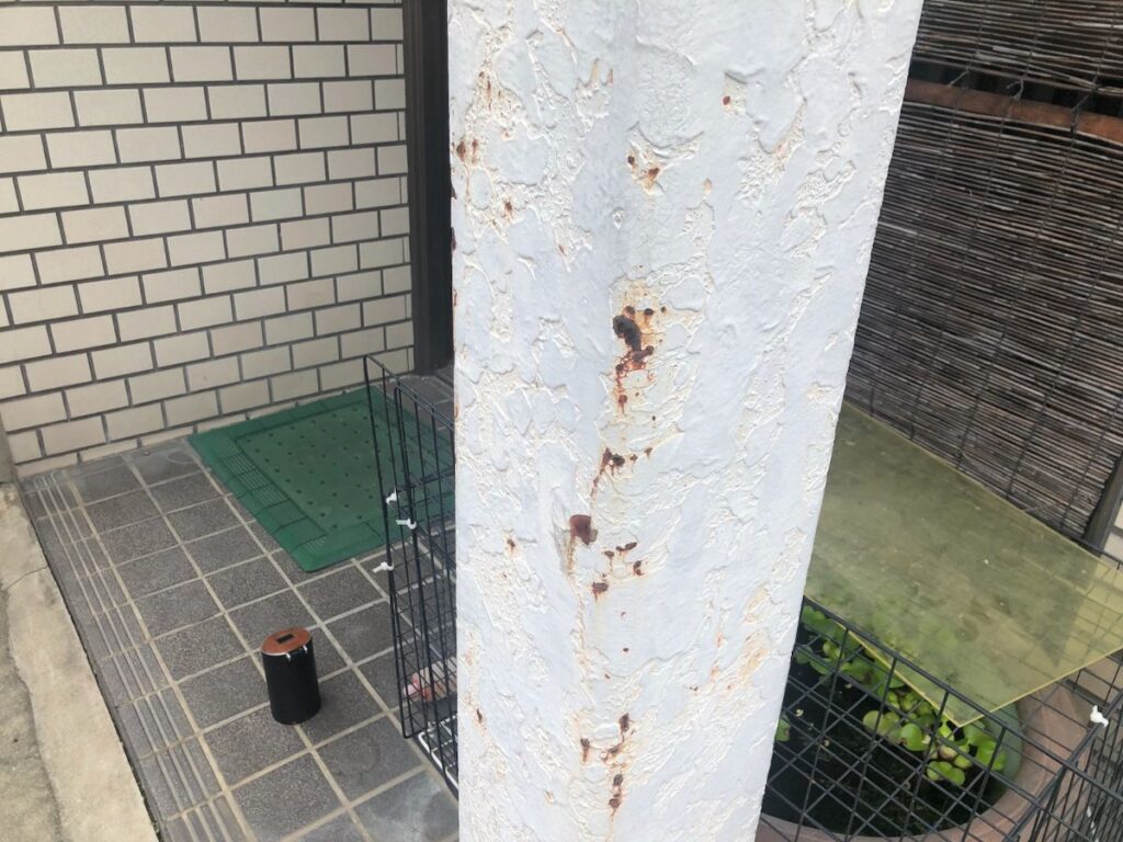 外壁塗装 屋根塗装 大阪府岸和田市 K様邸 玄関柱