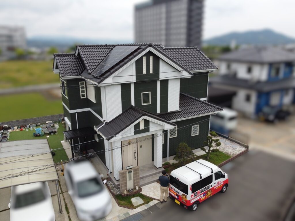 外壁塗装 屋根塗装 紀の川市 I様邸 施工後の全景2