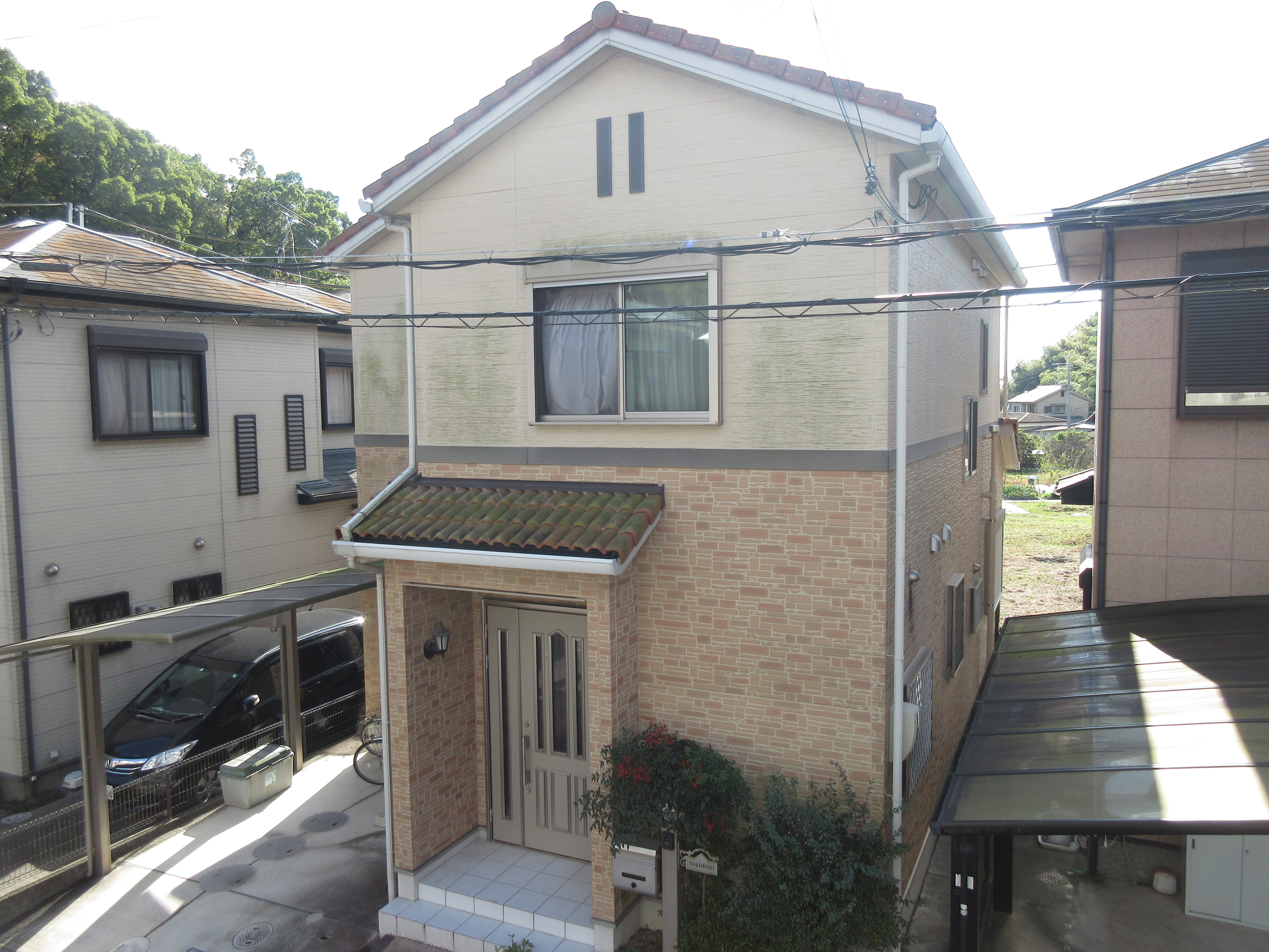 【和歌山市】 T様邸 外壁塗装工事<br>『レンガ調の外壁アクセントを活かしたクリヤー塗装で洋瓦が目を引く新築の様な仕上がりに…✧₊°』1