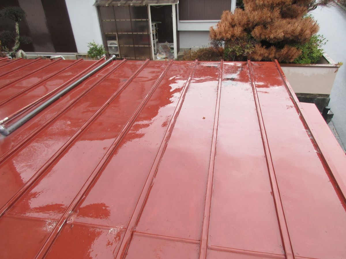 【和歌山市】　T様邸　屋根塗装工事<br>『鮮やかなオレンジ色の屋根が青空に映える素敵なお家に…✧₊°』7