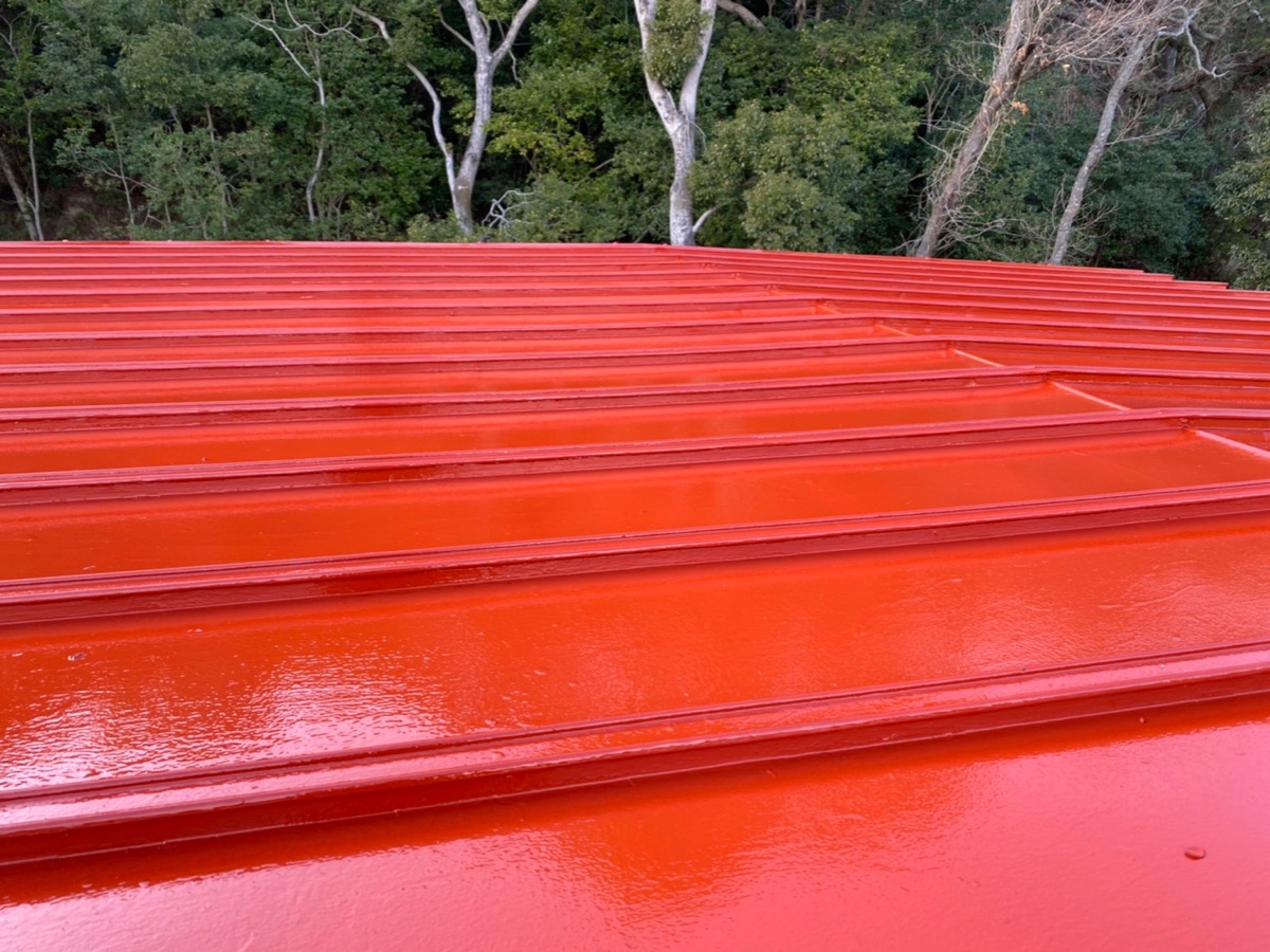 【和歌山市】　T様邸　屋根塗装工事<br>『鮮やかなオレンジ色の屋根が青空に映える素敵なお家に…✧₊°』18