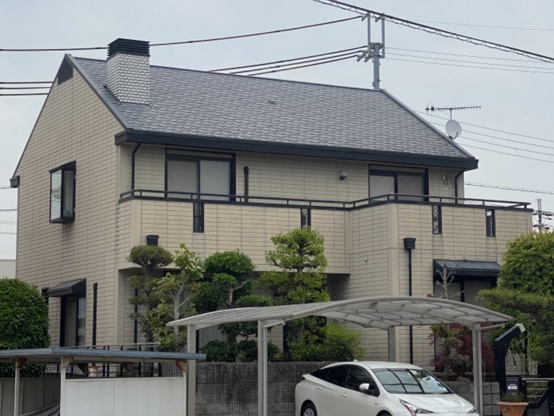 【岩出市】 I様邸 外壁・屋根塗装工事<br>『ライトグレーが上品でシックな仕上がりに♫』1