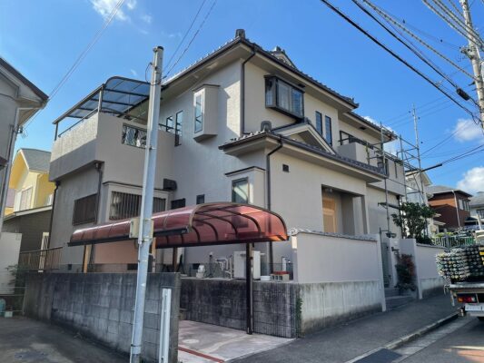 【和歌山市】K様邸<br>『瓦と相性バッチリのベージュの外壁で、落ち着いた雰囲気の素敵なお家に…✧』<br>【外壁塗装　和歌山市　エースペイント】