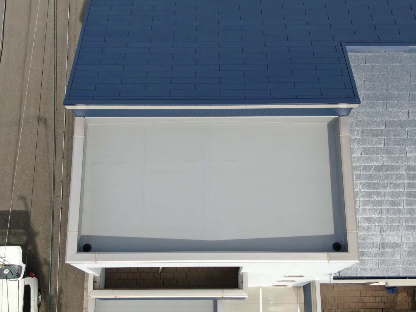 【和歌山市】　K様邸<br>『ブルー系のツートンカラーで仕上げた外壁にナスコンカラーの屋根で爽やかな印象のお家に…✧₊°』8