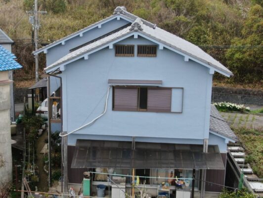 【和歌山市】　Ｔ様邸<br>『淡いゼニスブルーの外壁にココアでアクセントをつけた明るい印象の素敵なお家に…✧₊°』
