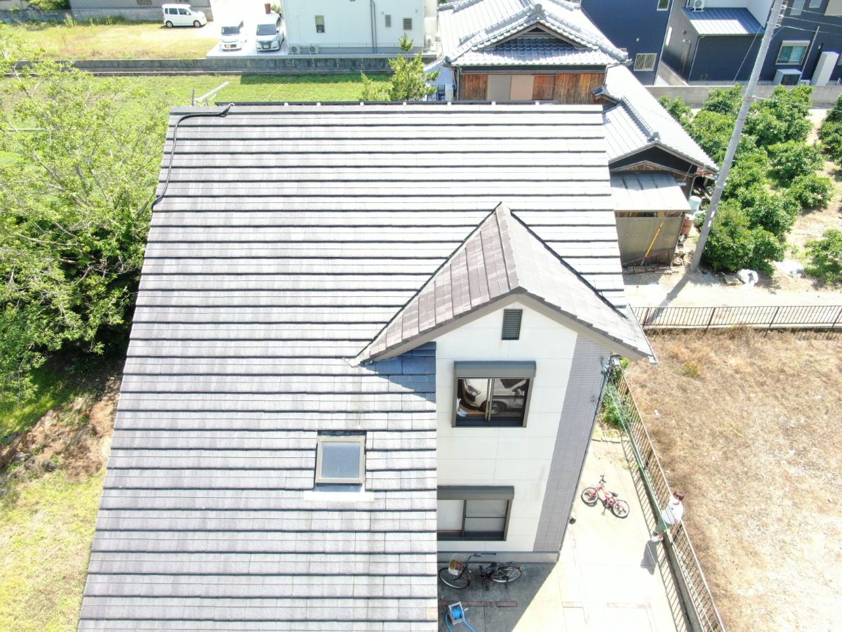 【有田郡】　O様邸<br>『パールグレーの外壁にダークグレーの屋根がシックで上品な仕上がりに…✧₊°』ウルトラTOP塗布3
