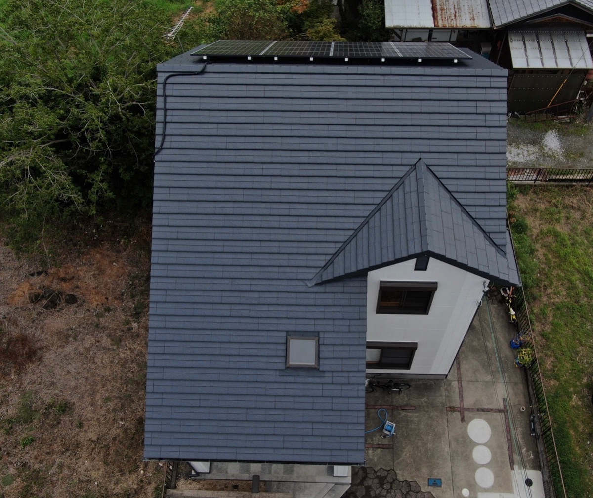 【有田郡】　O様邸<br>『パールグレーの外壁にダークグレーの屋根がシックで上品な仕上がりに…✧₊°』ウルトラTOP塗布4