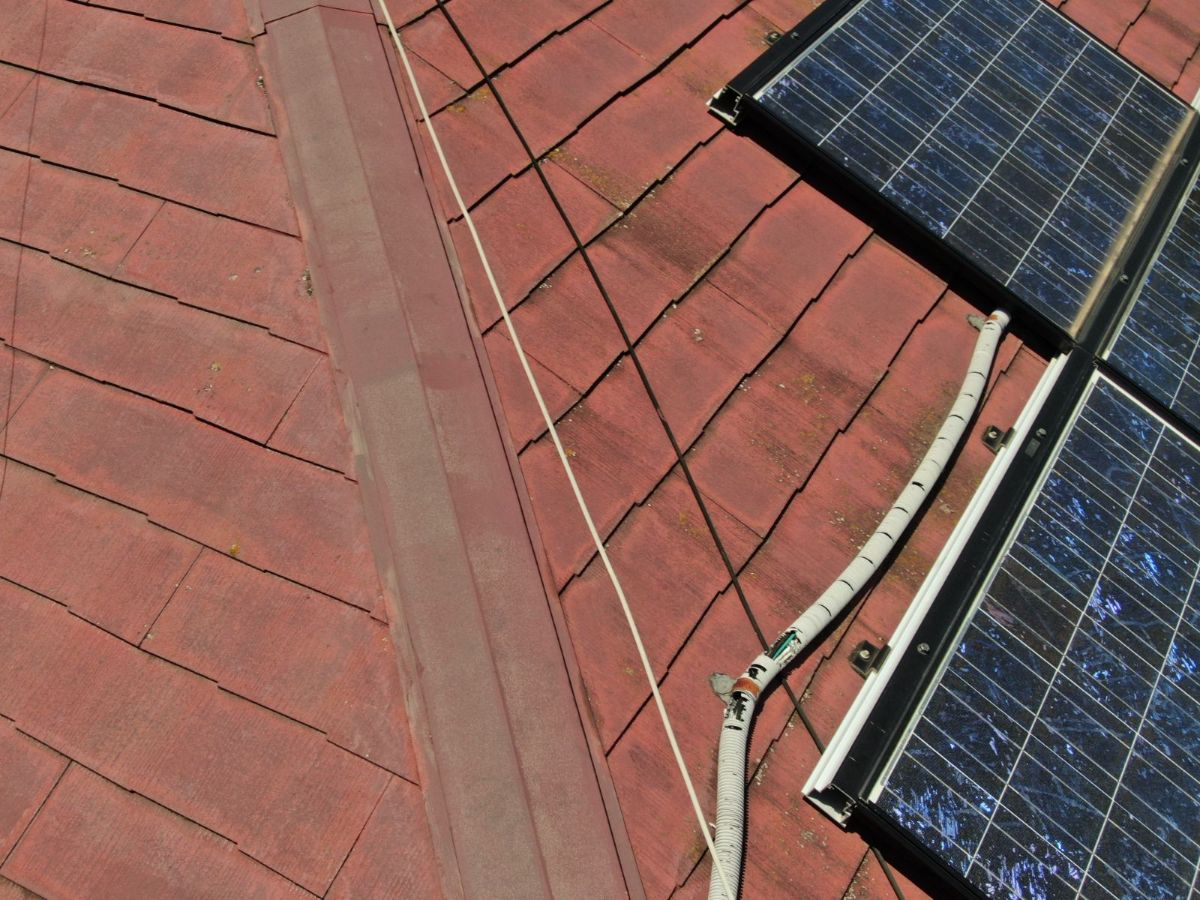 【和歌山市】　S様邸<br>『グレージュの外壁にグリーンの屋根が上品な仕上がりに…✧₊°』ウルトラTOP塗布5