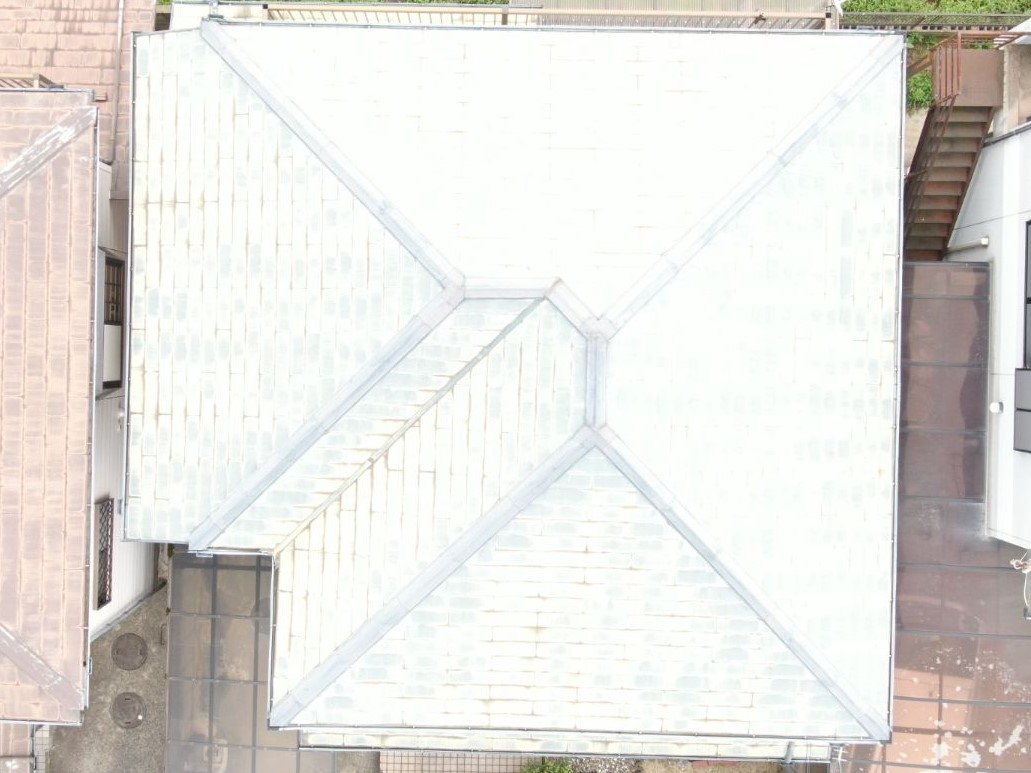 【和歌山市】　K様邸<br>『グレージュの外壁にダークグレーの屋根で落ち着いた雰囲気の素敵な仕上がりに…✧₊°』インテグラルコート塗布3