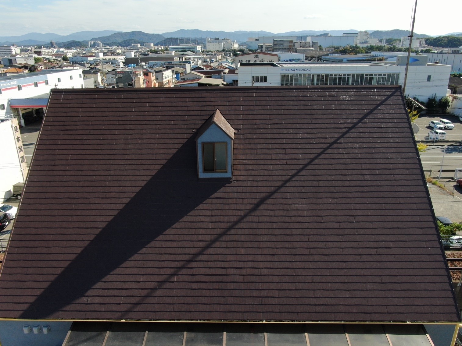 【和歌山市】　S様邸<br>『マリンブルーの外壁にニューブラウンの屋根がおしゃれで素敵な仕上がりに…✧₊°』インテグラルコート塗布6