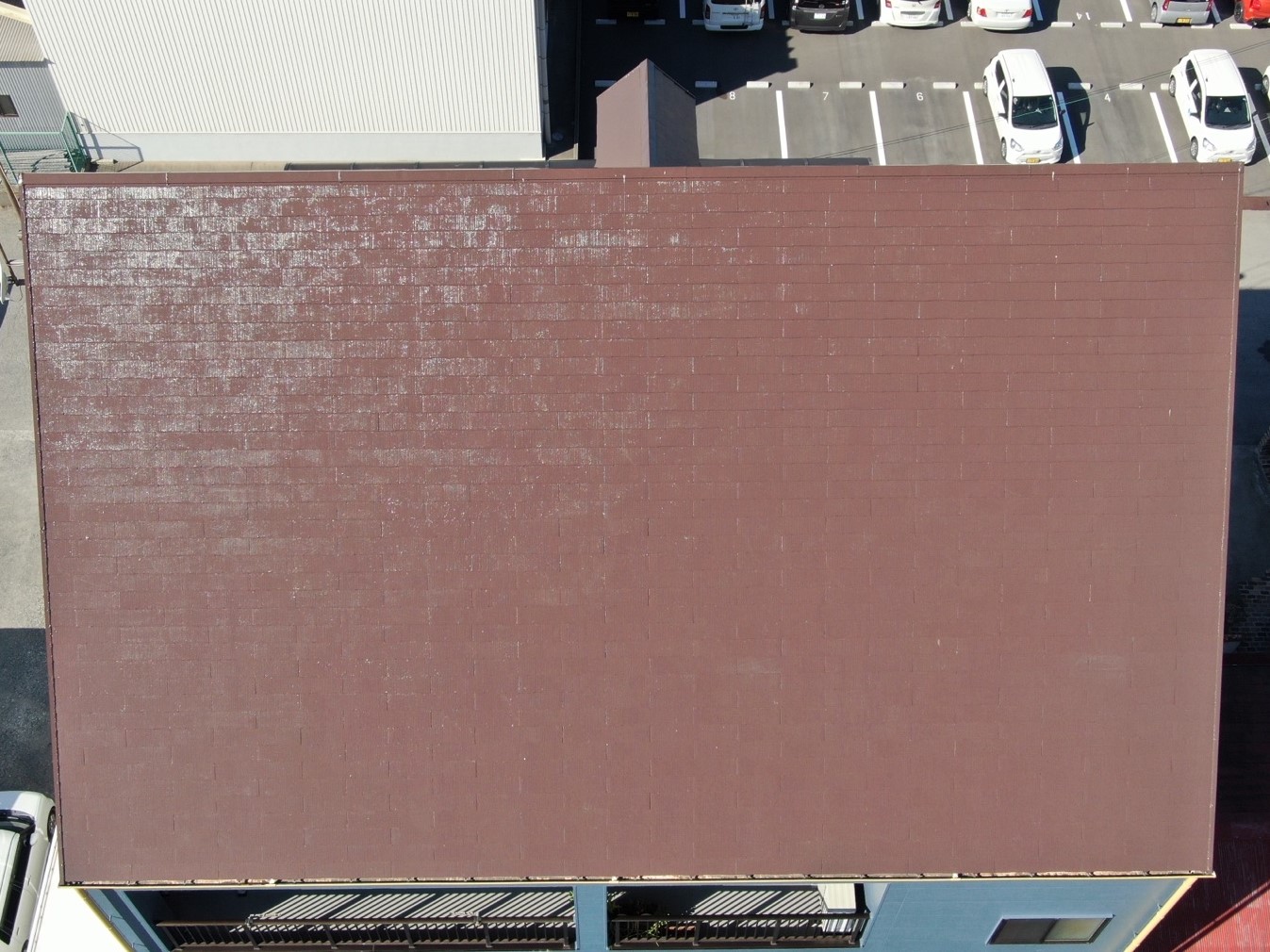 【和歌山市】　S様邸<br>『マリンブルーの外壁にニューブラウンの屋根がおしゃれで素敵な仕上がりに…✧₊°』インテグラルコート塗布4