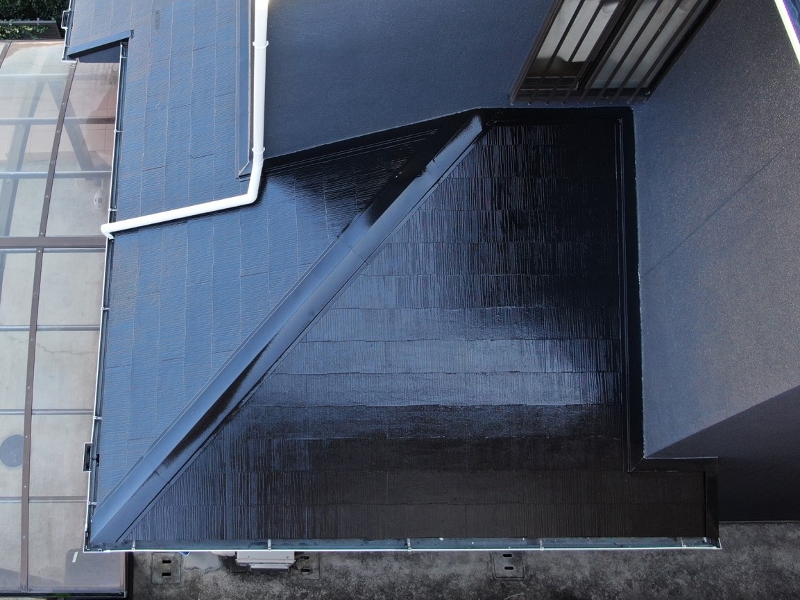 【和歌山市】　D様邸<br>『ダークグレーの外壁にブラックの屋根が重厚感溢れる素敵な仕上がりに…✧₊°』インテグラルコート塗布6