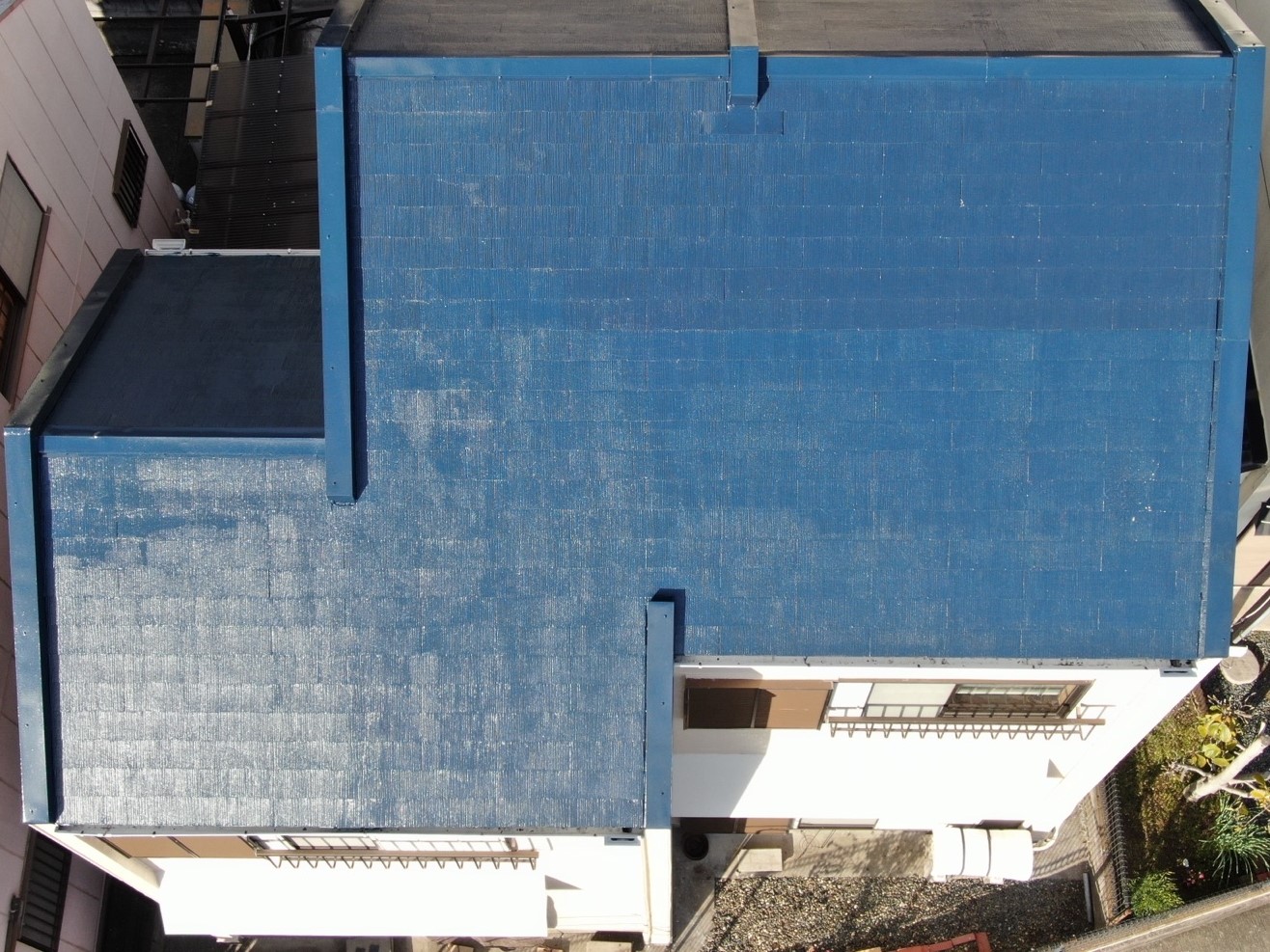 【和歌山市】　S様邸<br>『クリームイエローの外壁にブルーブラックの屋根が穏やかな印象の素敵な仕上がりに…✧₊°』インテグラルコート塗布6
