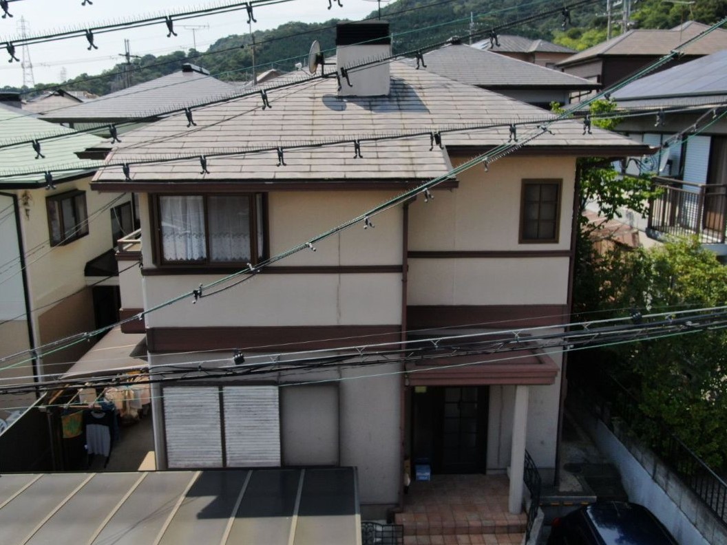 【和歌山市】　K様邸<br>『ブルーのグラデーションで揃えた外壁と屋根がハイセンスで素敵な仕上がりに…✧₊°』1