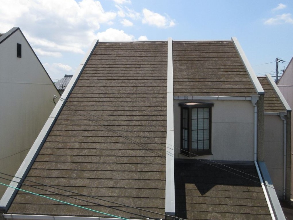 【和歌山市】　S様邸<br>『クリームイエローの外壁にブルーブラックの屋根が穏やかな印象の素敵な仕上がりに…✧₊°』インテグラルコート塗布3