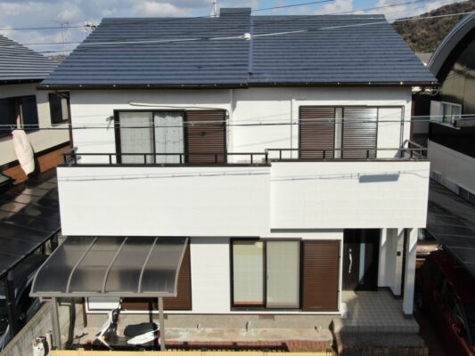 【和歌山市】　H様邸<br>『パールグレーの外壁にダークグレーの屋根が新築のように素敵な仕上がりに…✧₊°』