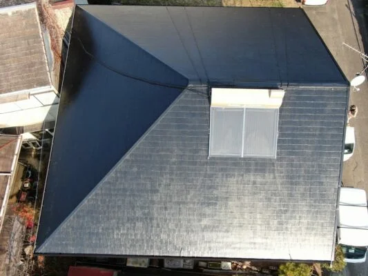 【海草郡】　T様邸<br>『キャメルベージュの外壁にブラックの屋根が温もり溢れる素敵な仕上がりに…✧₊°』ウルトラTOP塗布4