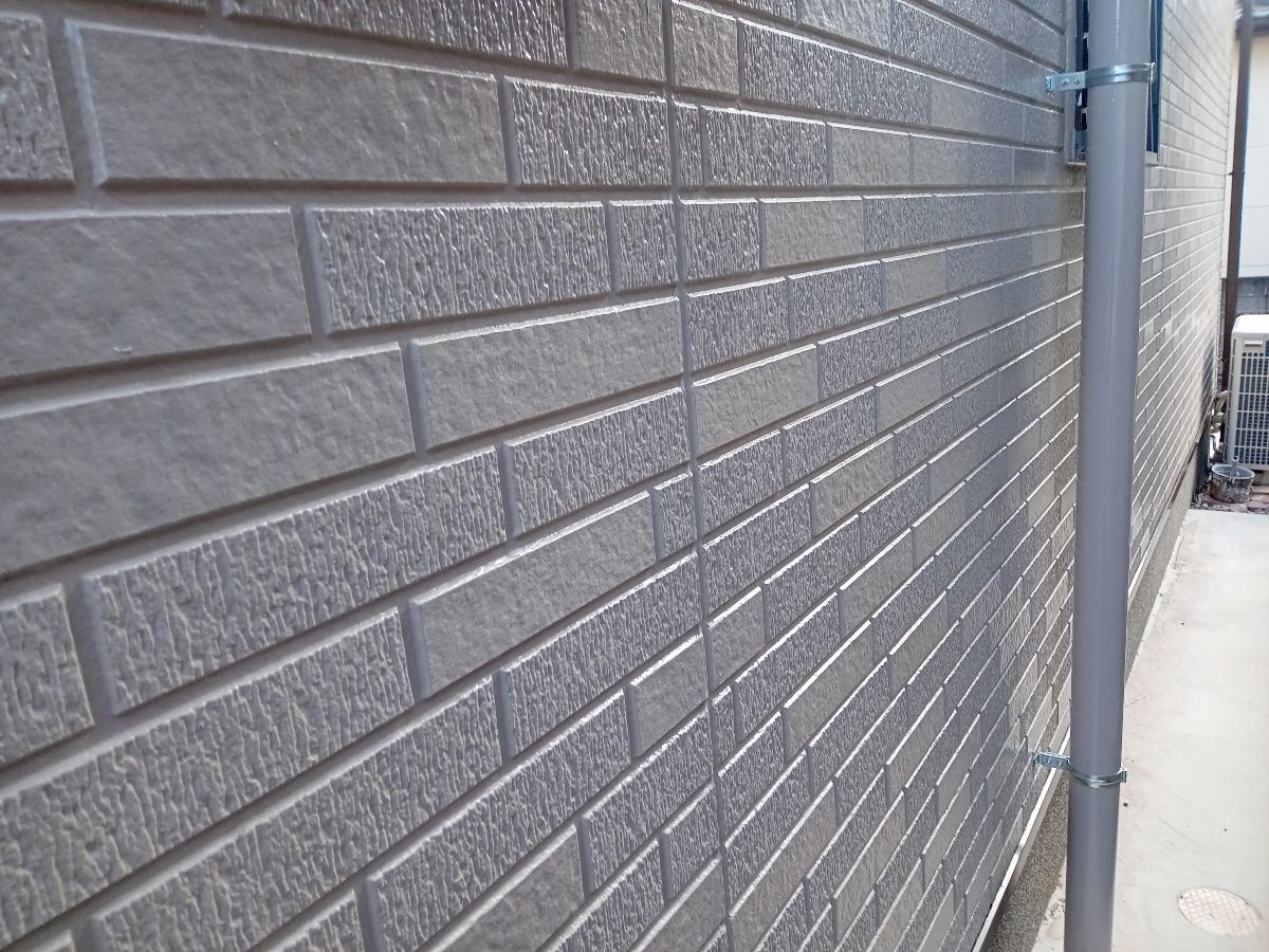 【和歌山市】　M様邸<br>『グレージュの外壁にベージュのアクセントが重厚感溢れる素敵な仕上がりに…✧₊°』ウルトラTOP塗布6