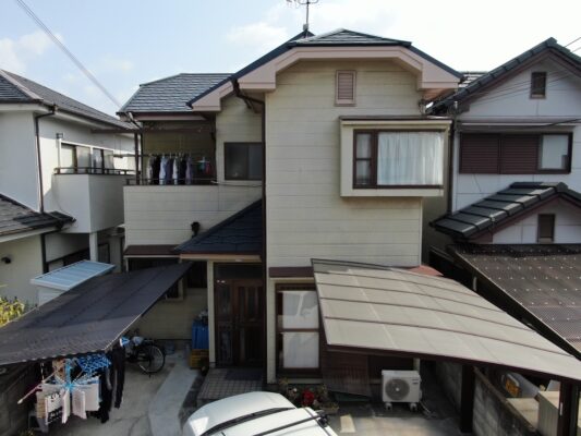 【岩出市】Y様邸<br>『ダークグレーの屋根が落ち着いた印象の素敵な仕上がりに…✧₊°』インテグラルコート塗布