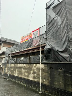 和歌山市密着の外壁塗装・屋根塗装専門店エースペイント　足場組立