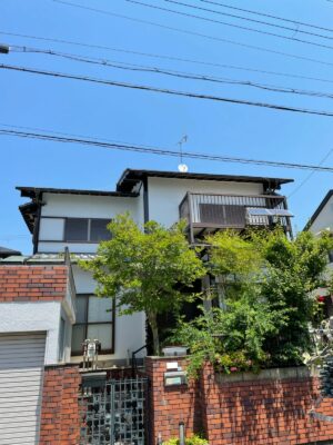 和歌山市密着の外壁塗装・屋根塗装専門店エースペイント　足場解体後の全景写真
