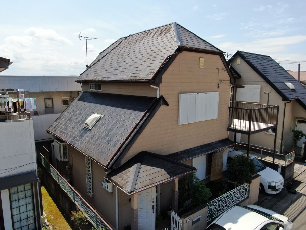 【和歌山市】　I様邸<br>『グレージュの外壁にダークグレーの屋根で落ち着きのある素敵な印象に…°˖✧』1