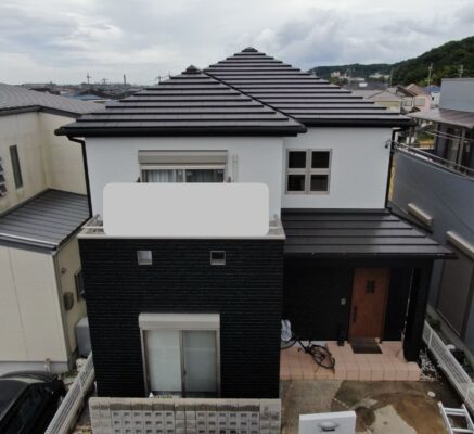 【和歌山市】　K様邸<br>『パールグレーの外壁とダークグレージュの屋根で上品で落ち着いた素敵な仕上がりに…✧₊°』