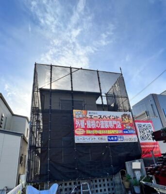 和歌山市密着の外壁塗装屋根塗装専門店のエースペイントの■【和歌山市】　K様邸　外壁塗装・屋根塗装・コーキング・竪樋交換工事　足場解体