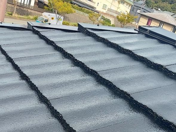 【和歌山市】　I様邸<br>『ブラックの屋根でメリハリのあるシックな印象の素敵な仕上がりに…✧₊°』8