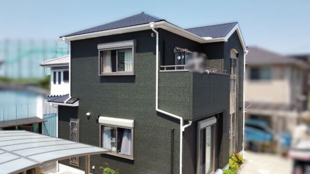 【和歌山市】H様邸<br>『ディープグリーンのワントーンの外壁とダスクグレージュの屋根で、重厚感のある落ち着いた仕上がりに…✧₊°』